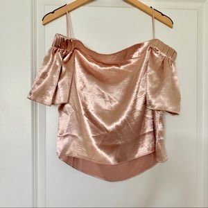 Rose gold, dainty hooligan OTS blouse